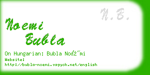 noemi bubla business card